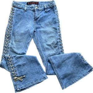 Mudd Wide Leg Jeans with String on sides